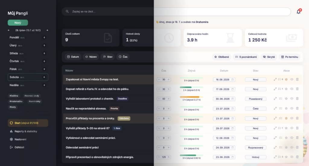Náhled dark mode